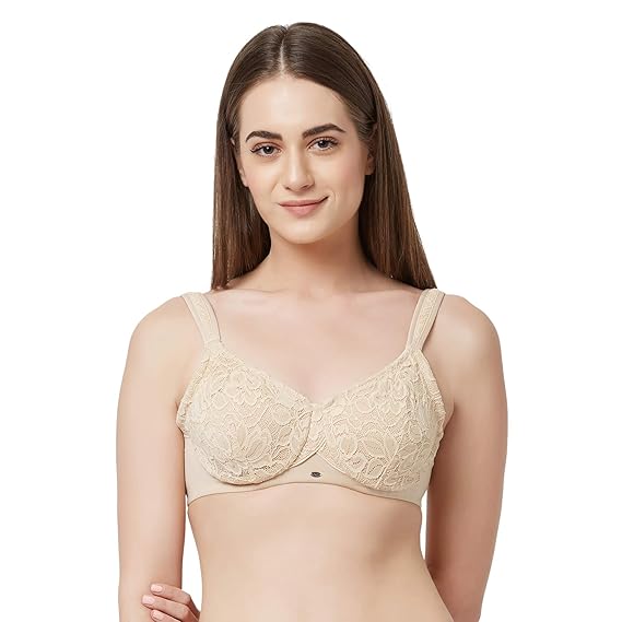 SOIE Women’s Support Bra – Full Coverage, Wired, Non-Padded Comfort